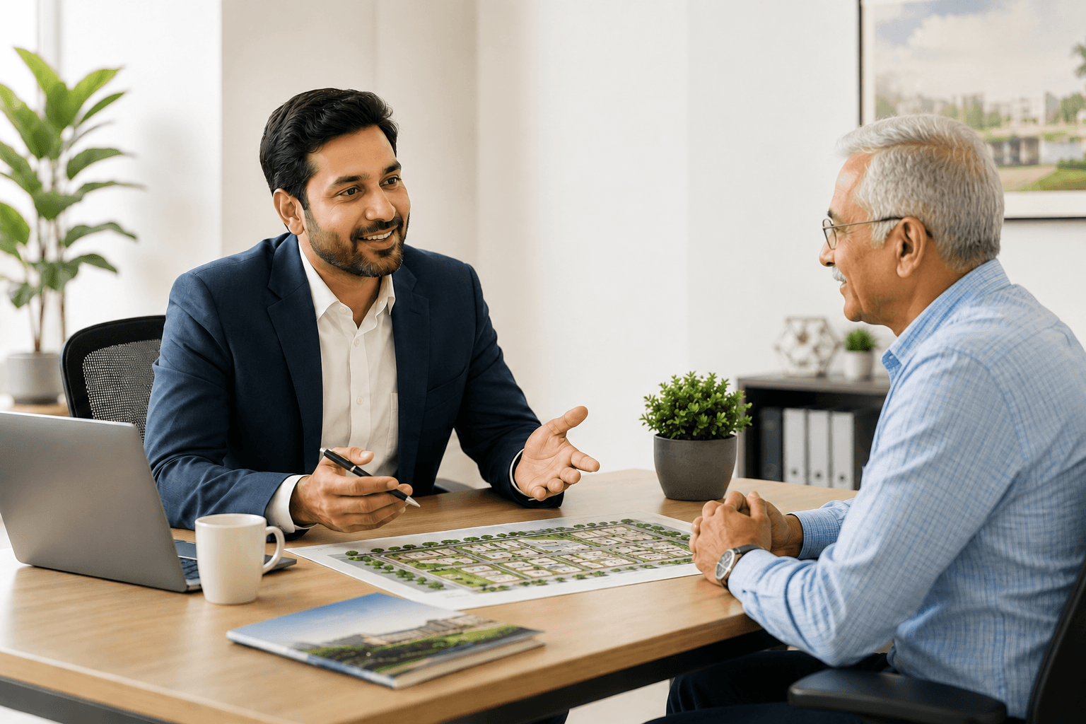 Expert advisor on a call with a plot buyer